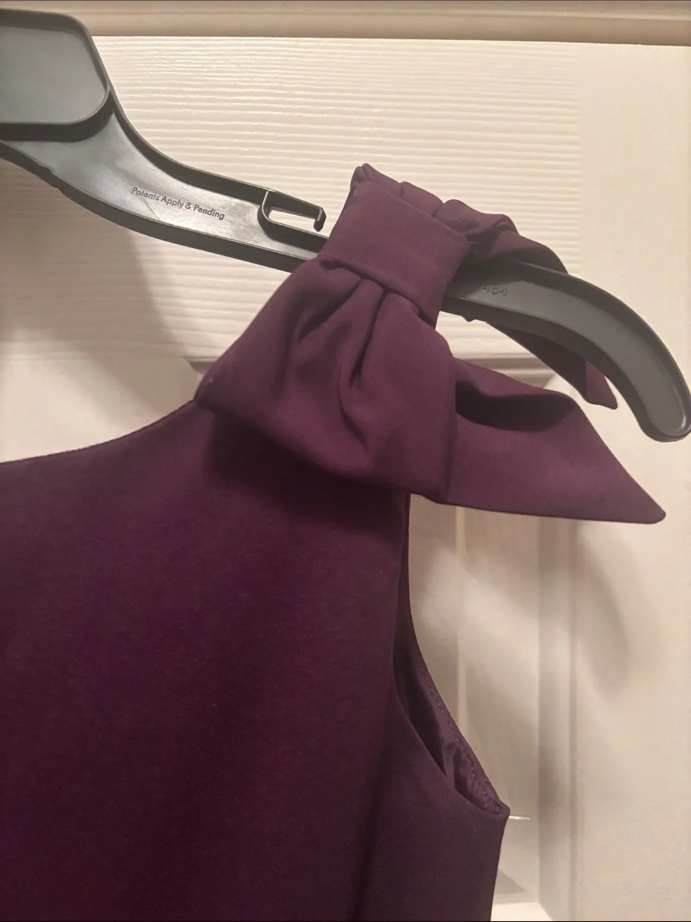 Zara Girls' Sleeveless Bow-Shoulder Dress in Plum